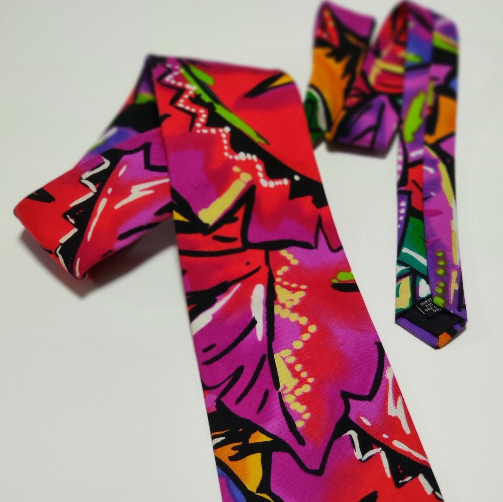 Vertigo Cotton Abstract Geometric Neck Tie